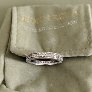 Judith Ripka Like New Sterling Diamonique Ring